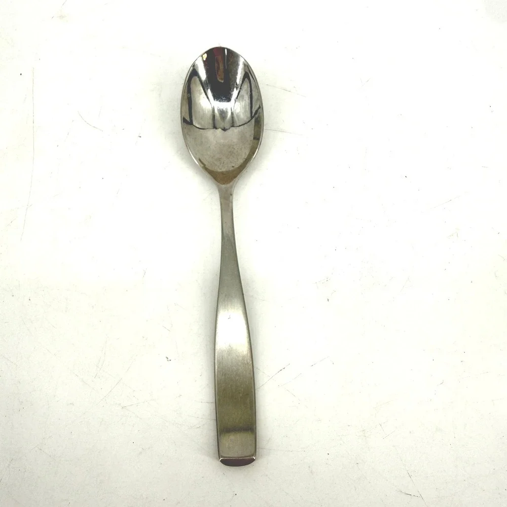 Mikasa Spoon Set Silver Stainless Steel Tapered Handle 4pc 1.75width 7.75